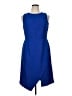ELOQUII Solid Blue Cocktail Dress Size 14 Plus - photo 1