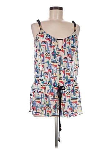MILLY Cabana Sleeveless Silk Top (view 1)