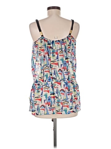MILLY Cabana Sleeveless Silk Top (view 2)
