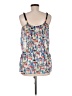 MILLY Cabana Blue Sleeveless Silk Top Size M - photo 2