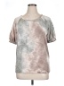 New Directions Metallic Silver Short Sleeve Top Size XL - photo 1
