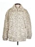 Entro 100% Polyester Animal Print Ivory Faux Fur Jacket Size L - photo 1