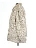 Entro 100% Polyester Animal Print Ivory Faux Fur Jacket Size L - photo 5