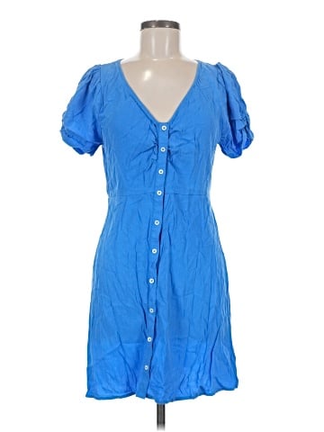 Madewell V-Neck Button-Front Mini Dress (view 1)