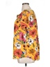 DR2 100% Polyester Floral Yellow Short Sleeve Blouse Size XL - photo 5