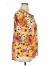 DR2 100% Polyester Floral Yellow Short Sleeve Blouse Size XL - photo 4