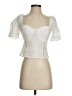 Lulus White Short Sleeve Blouse Size S - photo 1