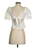 Lulus White Short Sleeve Blouse Size S - photo 2
