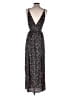 Shein 100% Polyester Floral Black Casual Dress Size 6 - photo 2