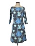 J. McLaughlin Print Blue Casual Dress Size XS - photo 1