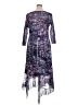 Komarov 100% Polyester Print Purple Casual Dress Size XL (4) - photo 2