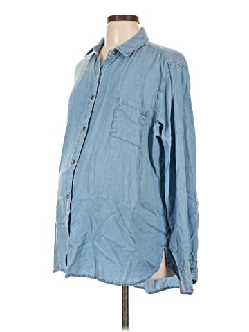 Motherhood Long Sleeve Button-Down Shirt (view 1)
