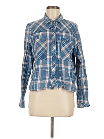 Kensie Long Sleeve Button-Down Shirt (view 1)