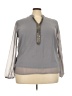 Venus Gray Long Sleeve Blouse Size 22 - photo 1
