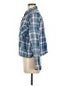 Kensie 100% Cotton Plaid Blue Long Sleeve Button-Down Shirt Size M - photo 5
