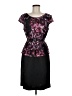 Connected Apparel 100% Polyester Paisley Black Cocktail Dress Size 8 - photo 1