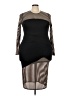 ASOS Graphic Black Cocktail Dress Size 18 - photo 1