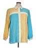 Draper's & Damon's 100% Polyester Color Block Yellow 3/4 Sleeve Blouse Size 16 - photo 1