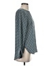 Ann Taylor LOFT 100% Polyester Teal Long Sleeve Blouse Size S - photo 4