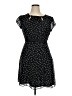 Elle 100% Polyester Hearts Black Casual Dress Size 14 - photo 1