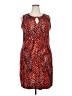 Nine West Animal Print Red Cocktail Dress Size XXL - photo 1