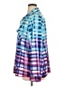 Unbranded 100% Polyester Color Block Blue Long Sleeve Blouse Size XL - photo 5