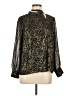 Cupcakes & Cashmere 100% Polyester Animal Print Gold Long Sleeve Blouse Size M - photo 1