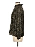 Cupcakes & Cashmere 100% Polyester Animal Print Gold Long Sleeve Blouse Size M - photo 5