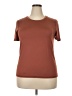 Fabletics Solid Brown Short Sleeve T-Shirt Size XXL - photo 1