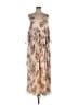 ASOS 100% Polyester Floral Tan Casual Dress Size 14 - photo 1