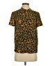 Scotch & Soda 100% Polyester Animal Print Orange Short Sleeve Top Size Sm (1) - photo 1