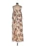 ASOS 100% Polyester Floral Tan Casual Dress Size 14 - photo 2