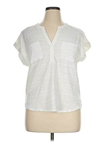 Cable & Gauge Short Sleeve Blouse (view 1)