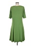 Susan Graver Solid Green Casual Dress Size M - photo 2