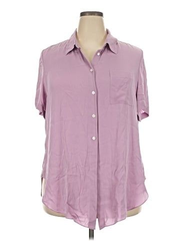 Theory Short Sleeve Silk Top (view 1)