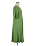 Susan Graver Solid Green Casual Dress Size M - photo 4