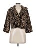 CAbi 100% Polyester Animal Print Brown Faux Fur Jacket Size M - photo 1