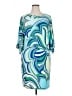 Chico's Print Blue Casual Dress Size XL - photo 1