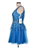 Jovani 100% Polyester Solid Blue Cocktail Dress Size 10 - photo 5
