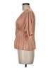 FRAME 100% Polyester Tan Short Sleeve Blouse Size M - photo 5