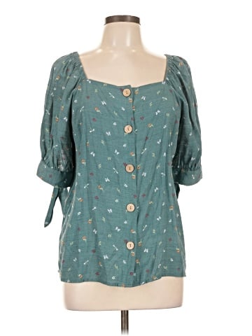 LC Lauren Conrad 3/4 Sleeve Blouse (view 1)