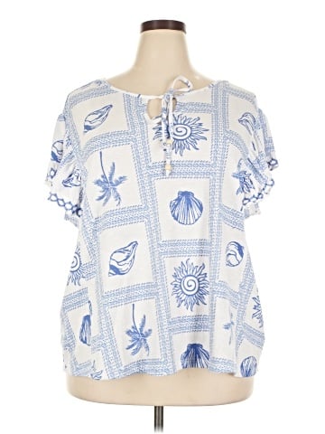 Como Blu Short Sleeve Blouse (view 1)