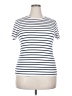J.Crew Stripes White Short Sleeve Turtleneck Size XXL - photo 1
