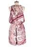 New York & Company 100% Polyester Paisley Pink Romper Size XL - photo 2