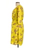 Old Navy 100% Polyester Floral Yellow Casual Dress Size L - photo 5