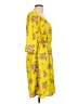 Old Navy 100% Polyester Floral Yellow Casual Dress Size L - photo 4