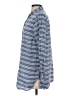 Garnet Hill 100% Linen Stripes Blue Long Sleeve Button-Down Shirt Size S - photo 5