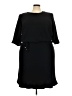 Donna Ricco 100% Polyester Solid Black Casual Dress Size 22 Petite - photo 1