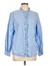 Old Navy 100% Cotton Stripes Blue Long Sleeve Button-Down Shirt Size L - photo 1