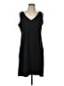 L.L.Bean Solid Black Casual Dress Size L - photo 1